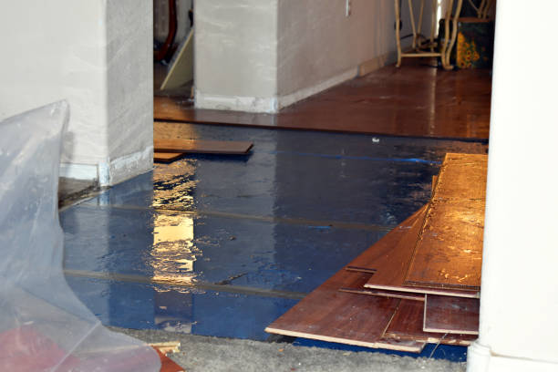 Professional Burst Pipe Cleanup technician working in Marlin, TX